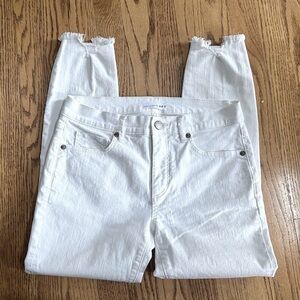 LOFT Ankle Crop Jeans White Denim Sz 4/27